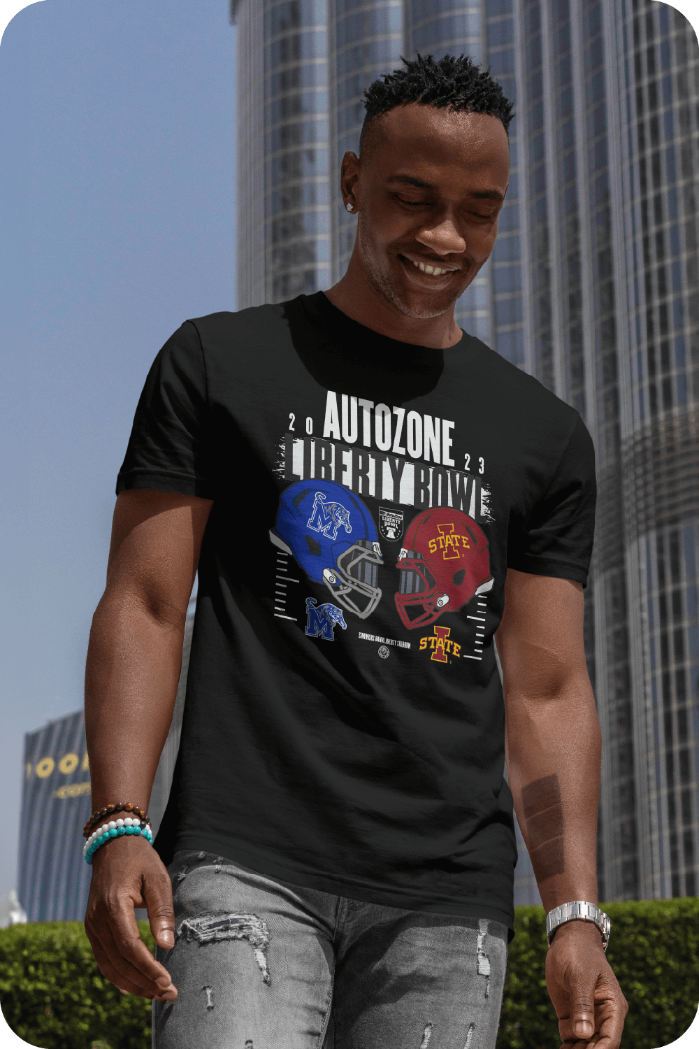 AutoZone Liberty Bowl 2023 Black Short Sleeve Sleeve T-Shirt